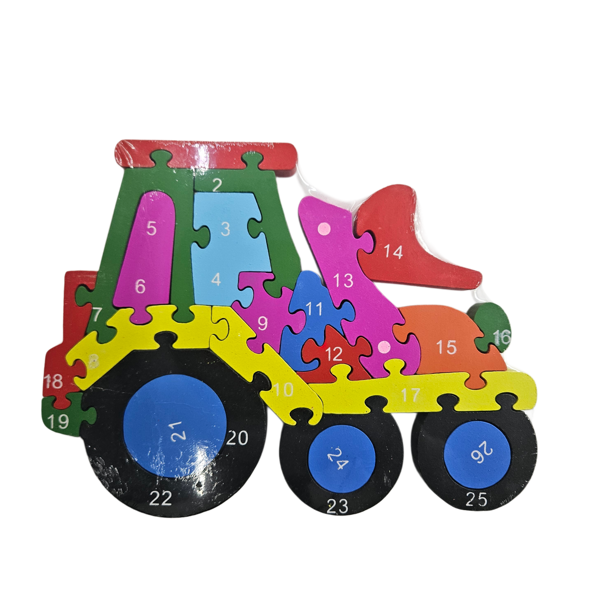 Vzdělávací puzzle/čísla/abeceda - traktor