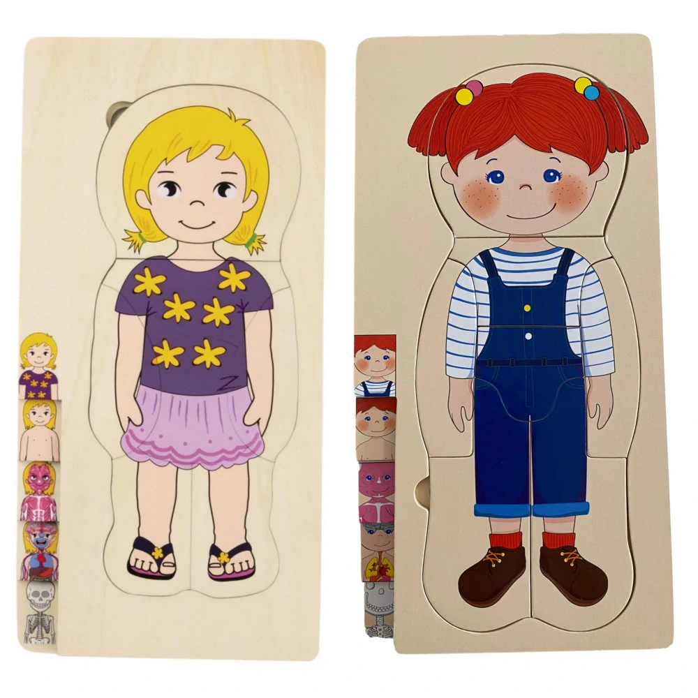 Dřevěné puzzle / anatomie holky