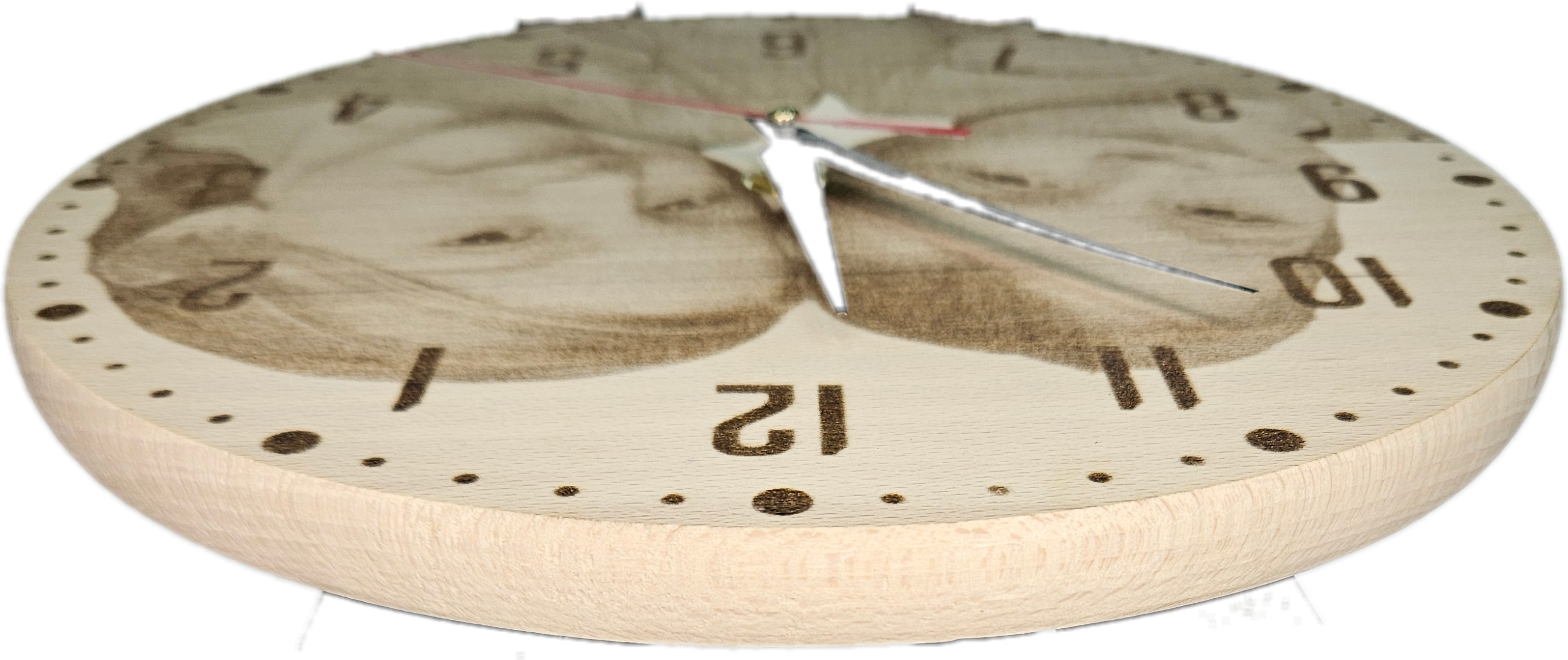 Dřevěné hodiny 24 cm