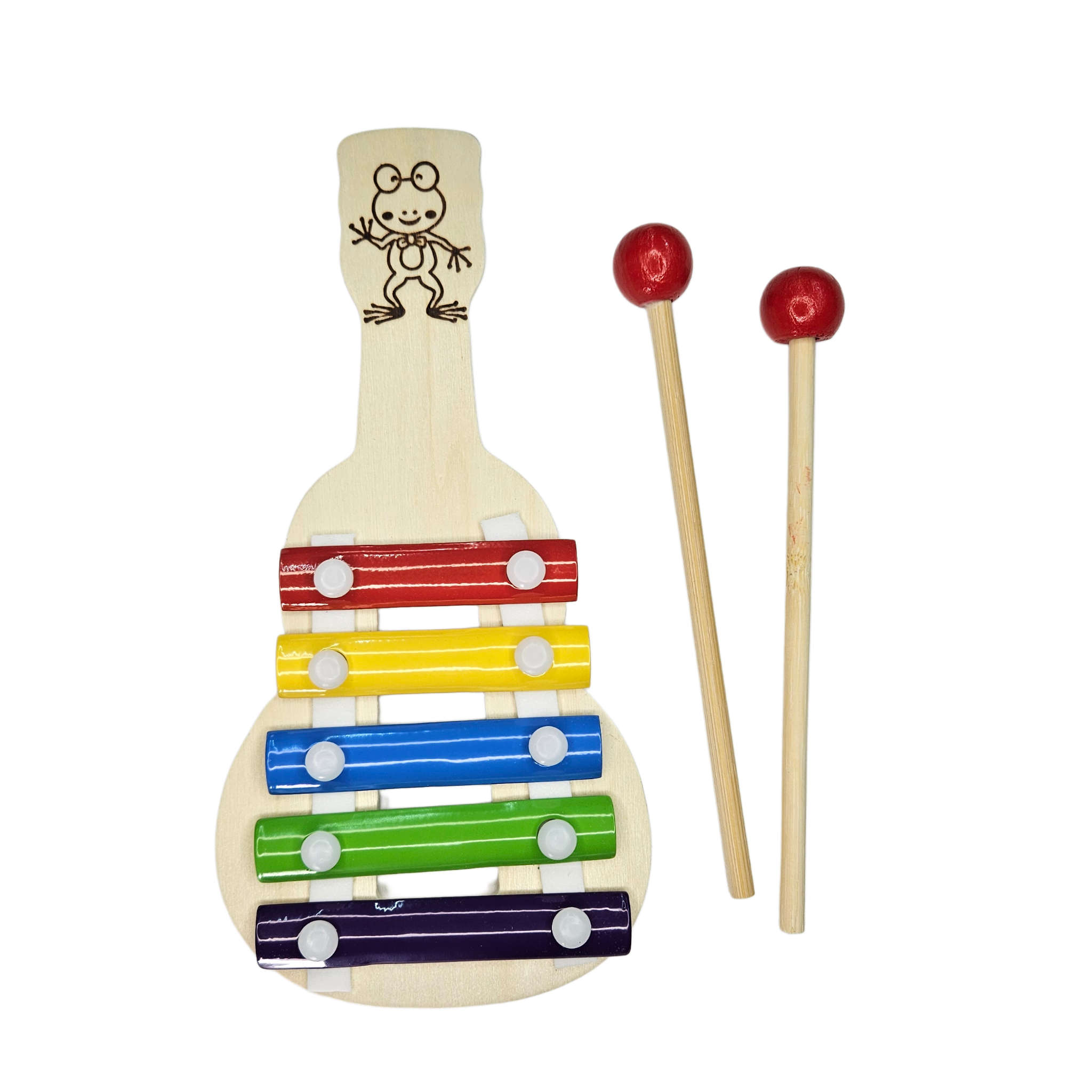 Dřevěný xylofon / tvar kytara 