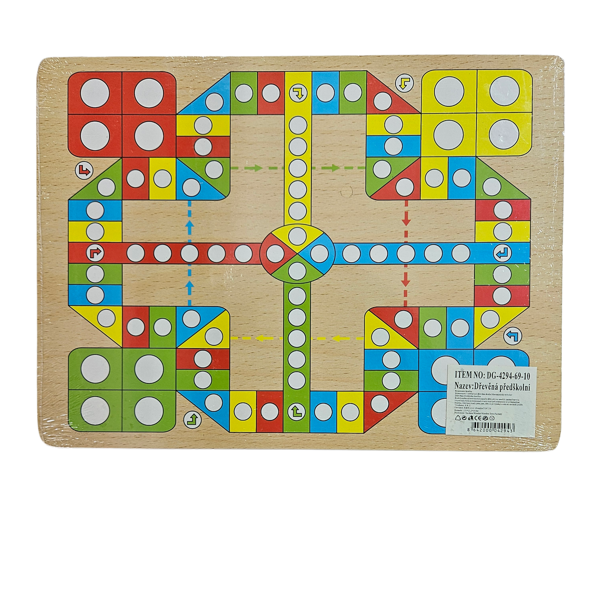 Dřevěná hra 4v1 - vlož, chyť, provleč, hraj / moře 