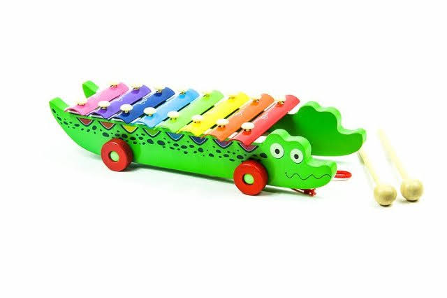 Dřevěný xylofon/krokodýl 