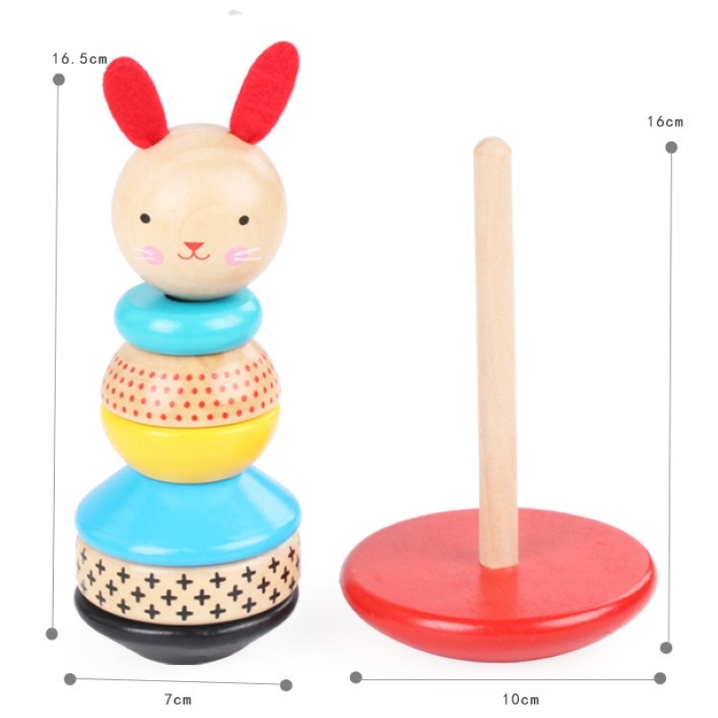 Dřevěná skládací věž/zajíček 