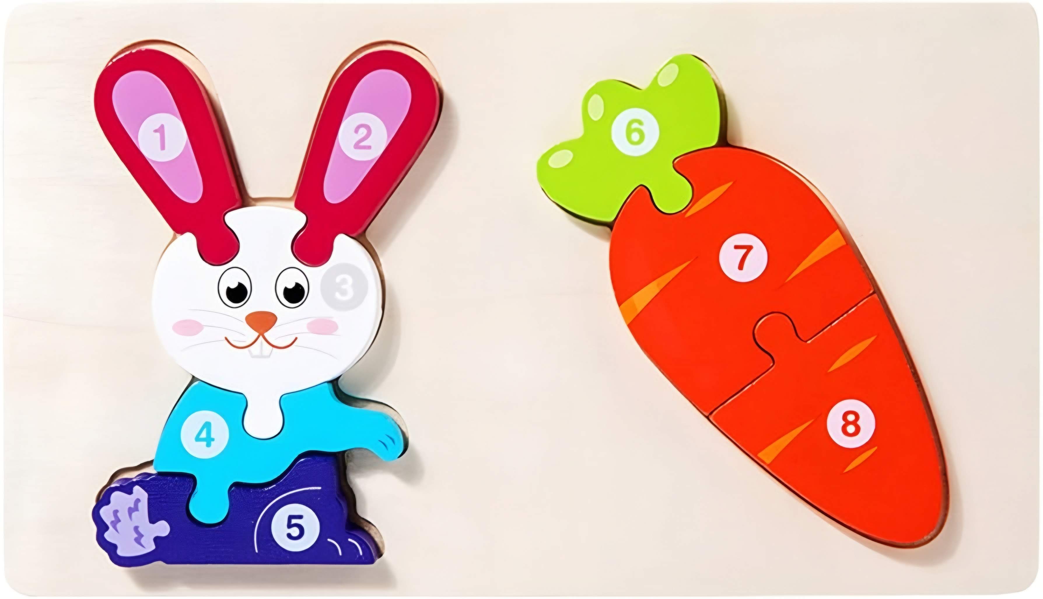 Dřevěné vkládací puzzle čísla