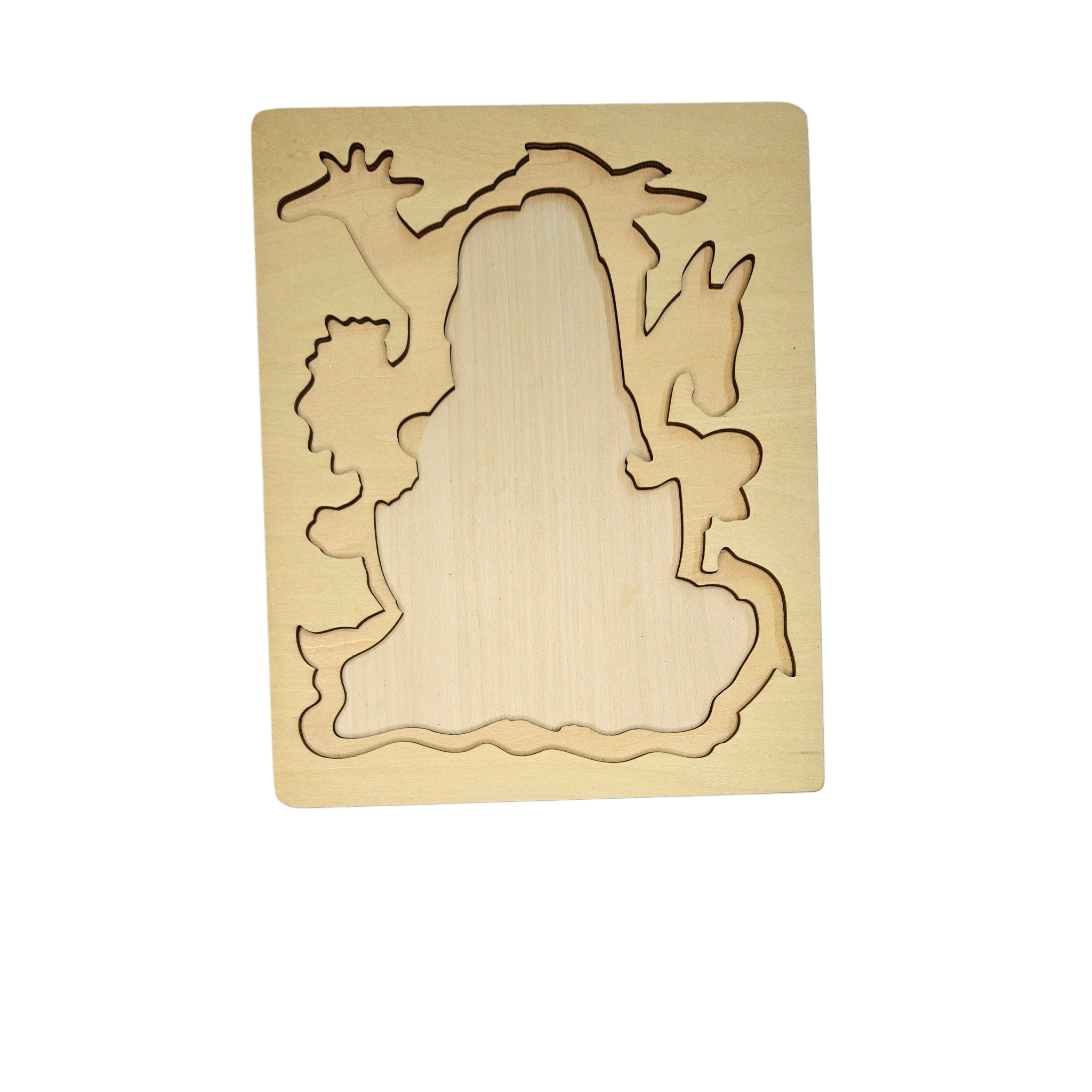 Dřevěné dvouvrstvé puzzle / Noemova archa 