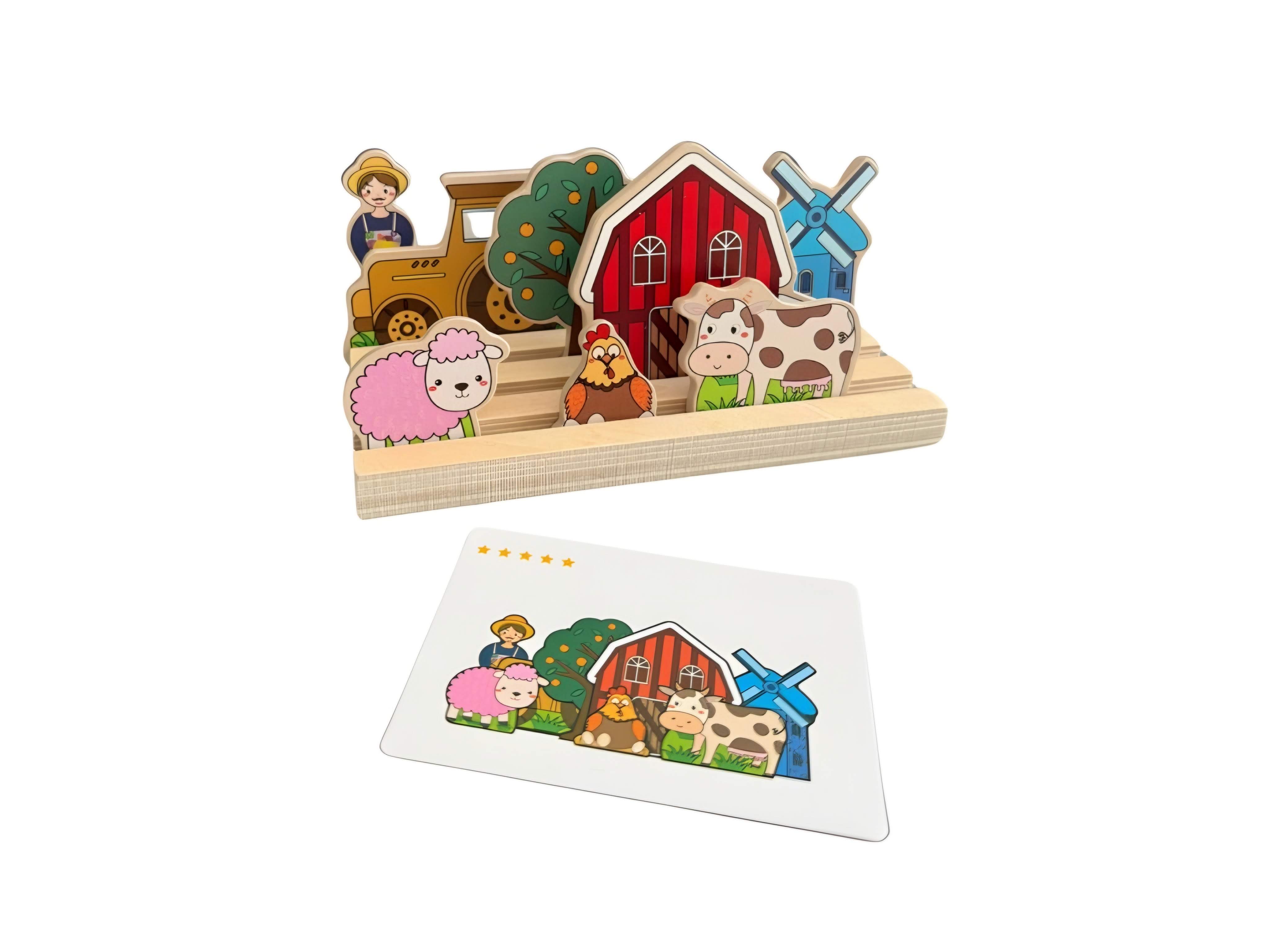 Dřevěná hra před/za