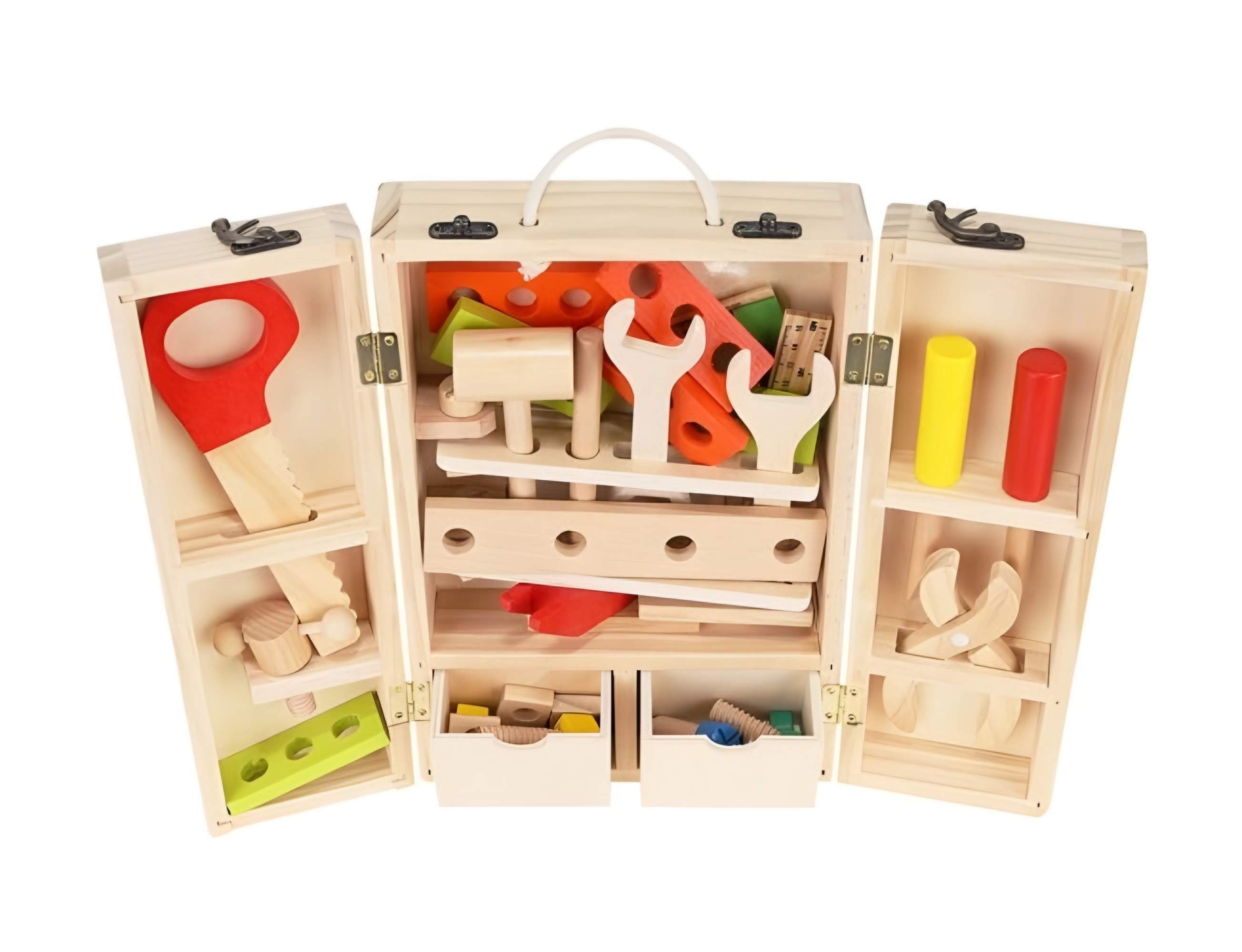 Dřevěné nářadí ve skříňce