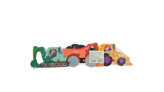 Vzdělávací puzzle/čísla - vláček stavba 