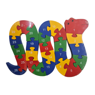 Vzdělávací puzzle/čísla/abeceda - had