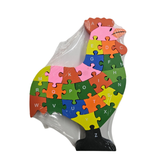 Vzdělávací puzzle/čísla/abeceda - slepice 