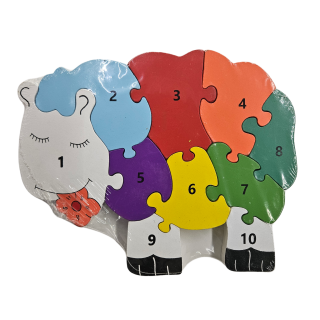 Vzdělávací puzzle/čísla - ovečka jednoduchá 