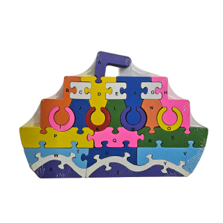 Vzdělávací puzzle/čísla/abeceda - loď 