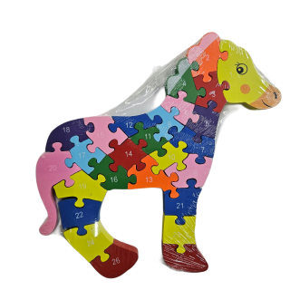 Vzdělávací puzzle/čísla/abeceda - koník 