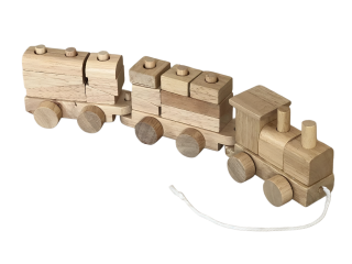 Dřevěný vláček malý / kostičky
