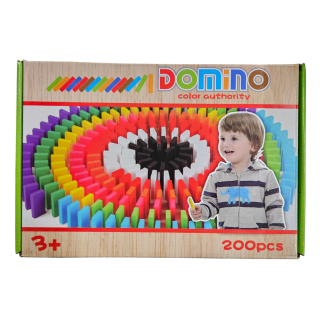 Dřevěné domino barevné 200 kusů