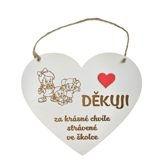 Cedulka srdce do školky 