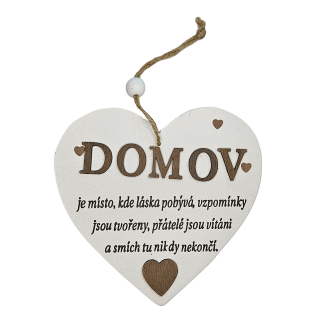 Cedulka srdce domov 